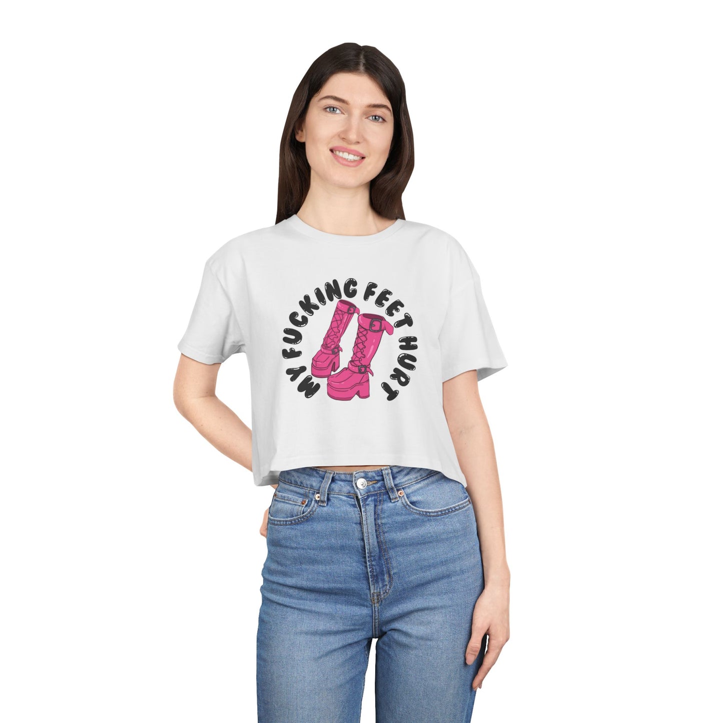 My Feet Hurt Crop Tee