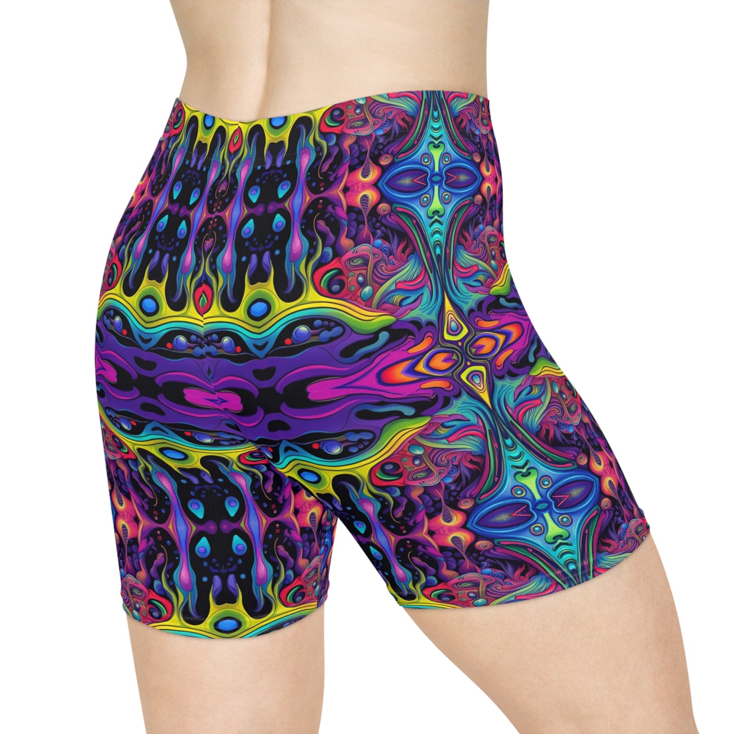Trippy Slime Biker Shorts