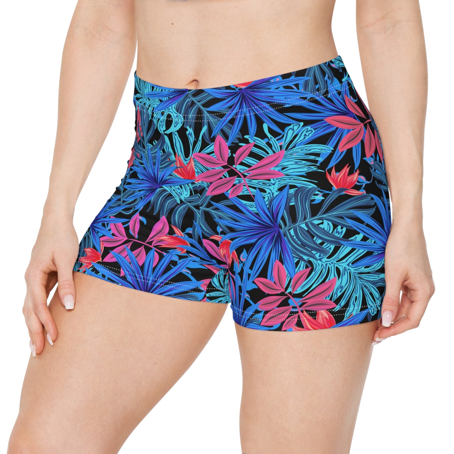 Blue Floral Shorts