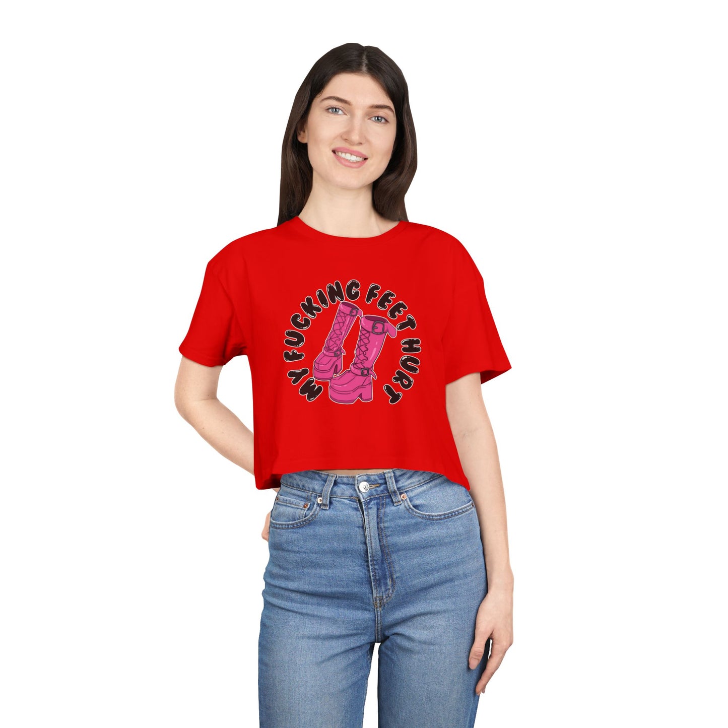 My Feet Hurt Crop Tee