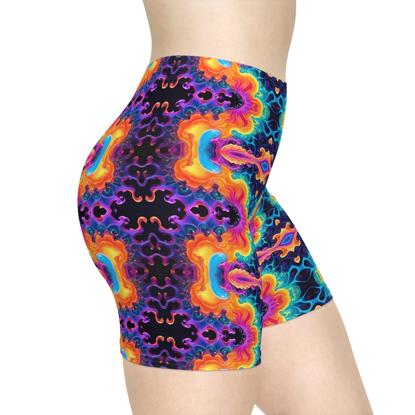 Psychedelic Water Biker Shorts