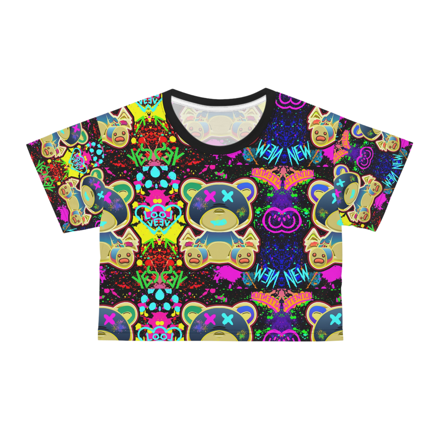 Graffiti Bear Crop Top