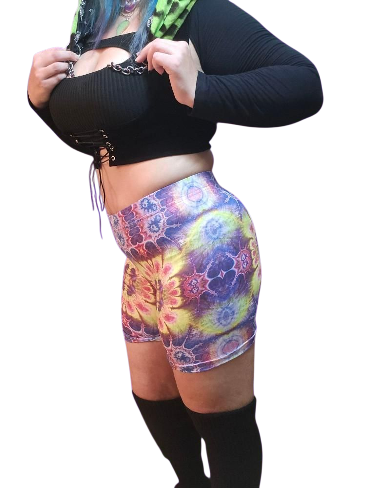 Plasma Daisy Biker Shorts