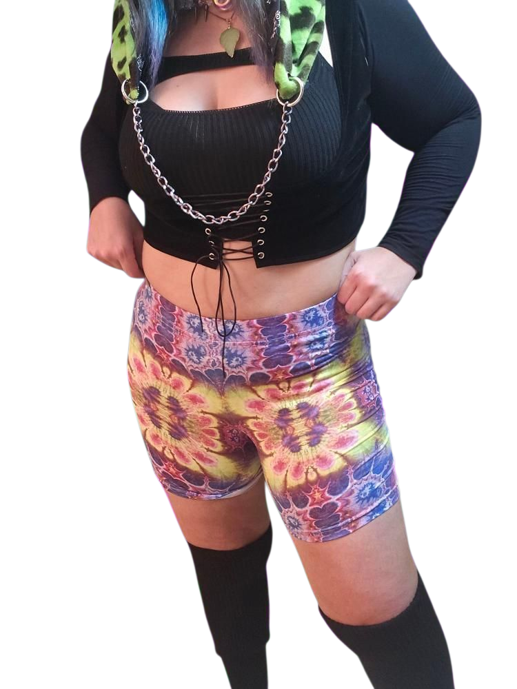 Plasma Daisy Biker Shorts