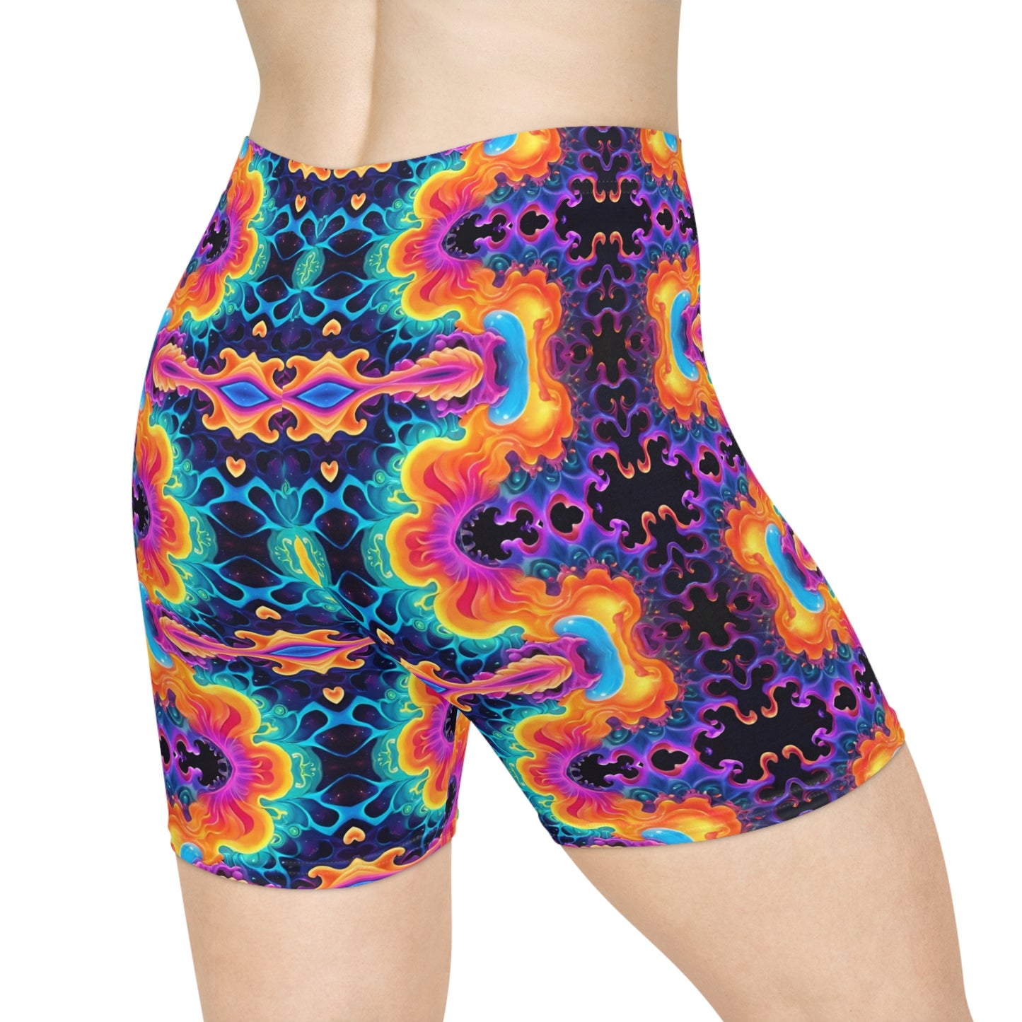 Psychedelic Water Biker Shorts