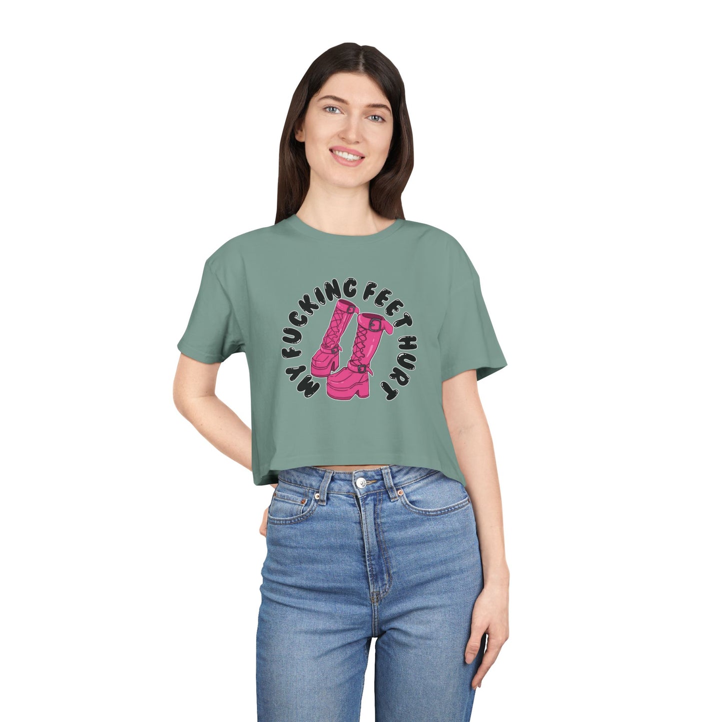 My Feet Hurt Crop Tee