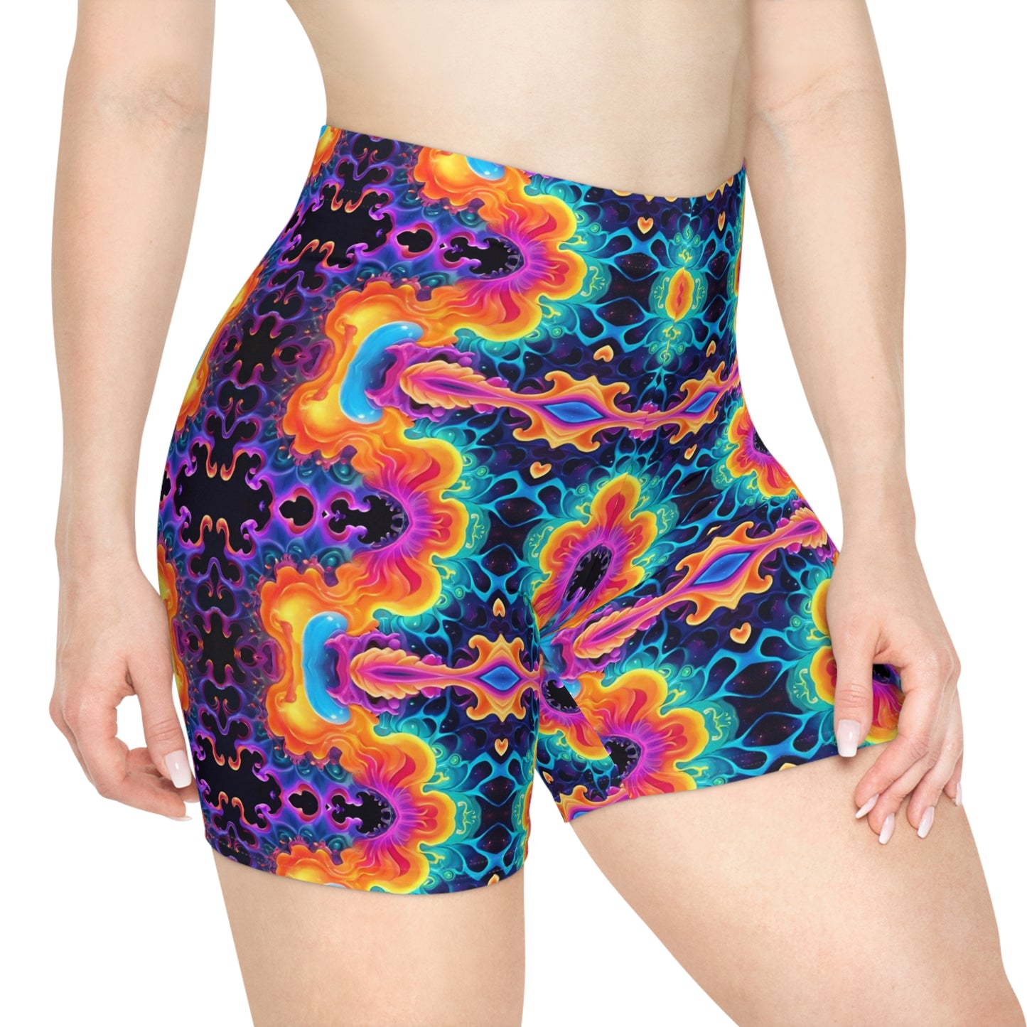 Psychedelic Water Biker Shorts