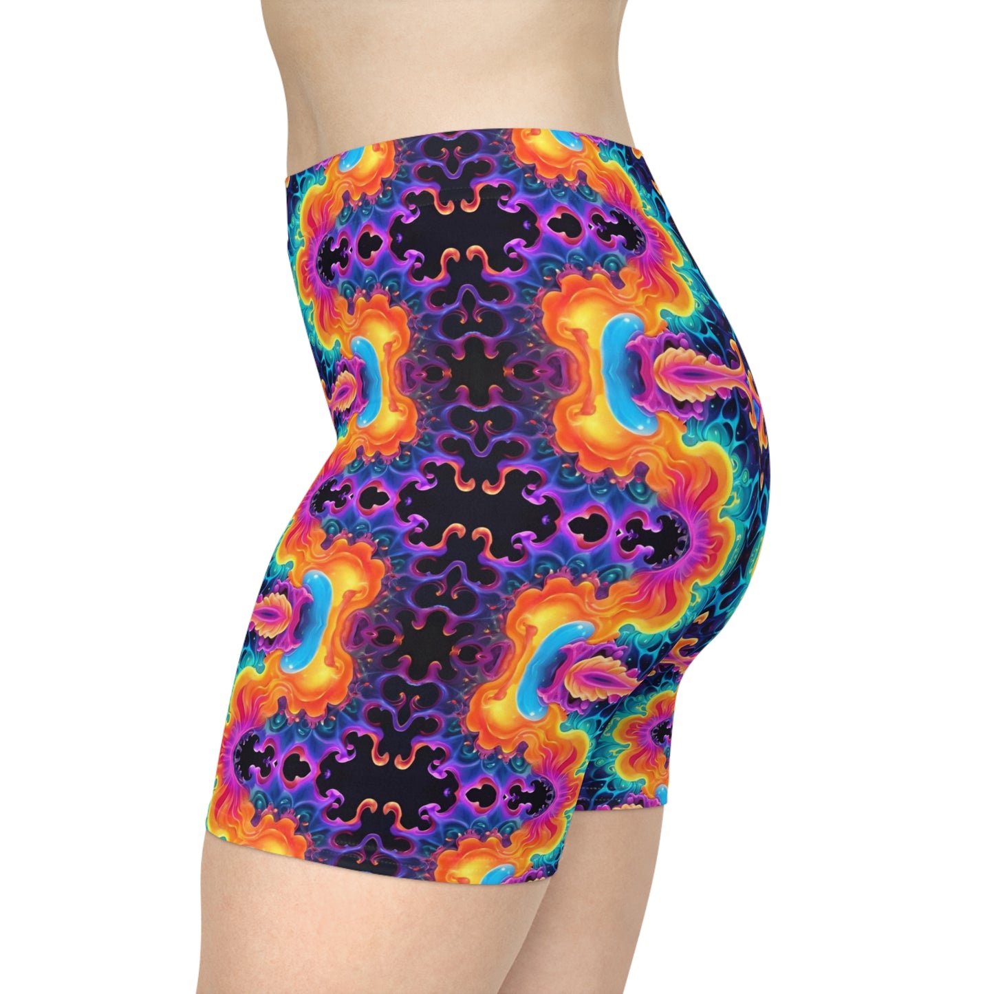 Psychedelic Water Biker Shorts