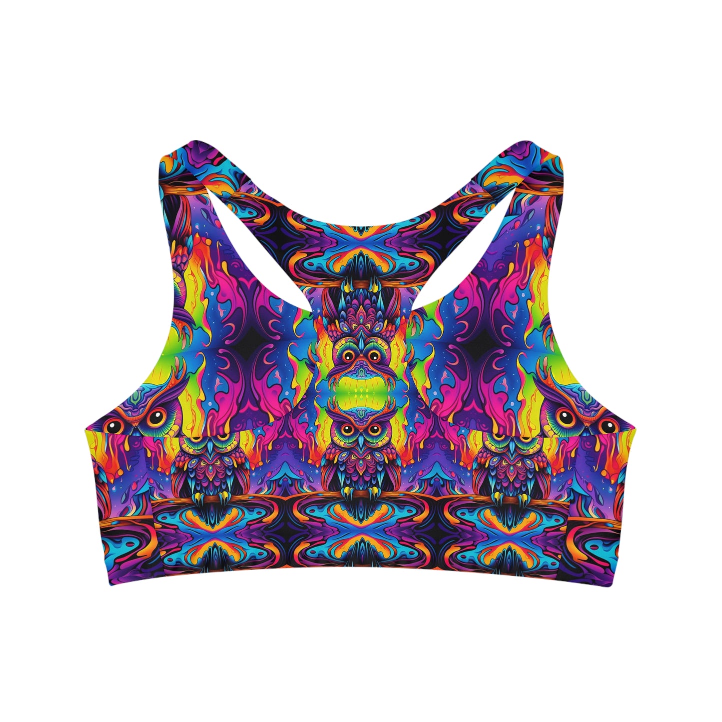 Trippy Owl Sports Bra