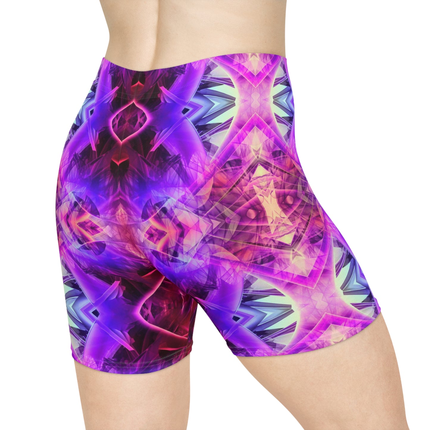 Purple Crystal Biker Shorts