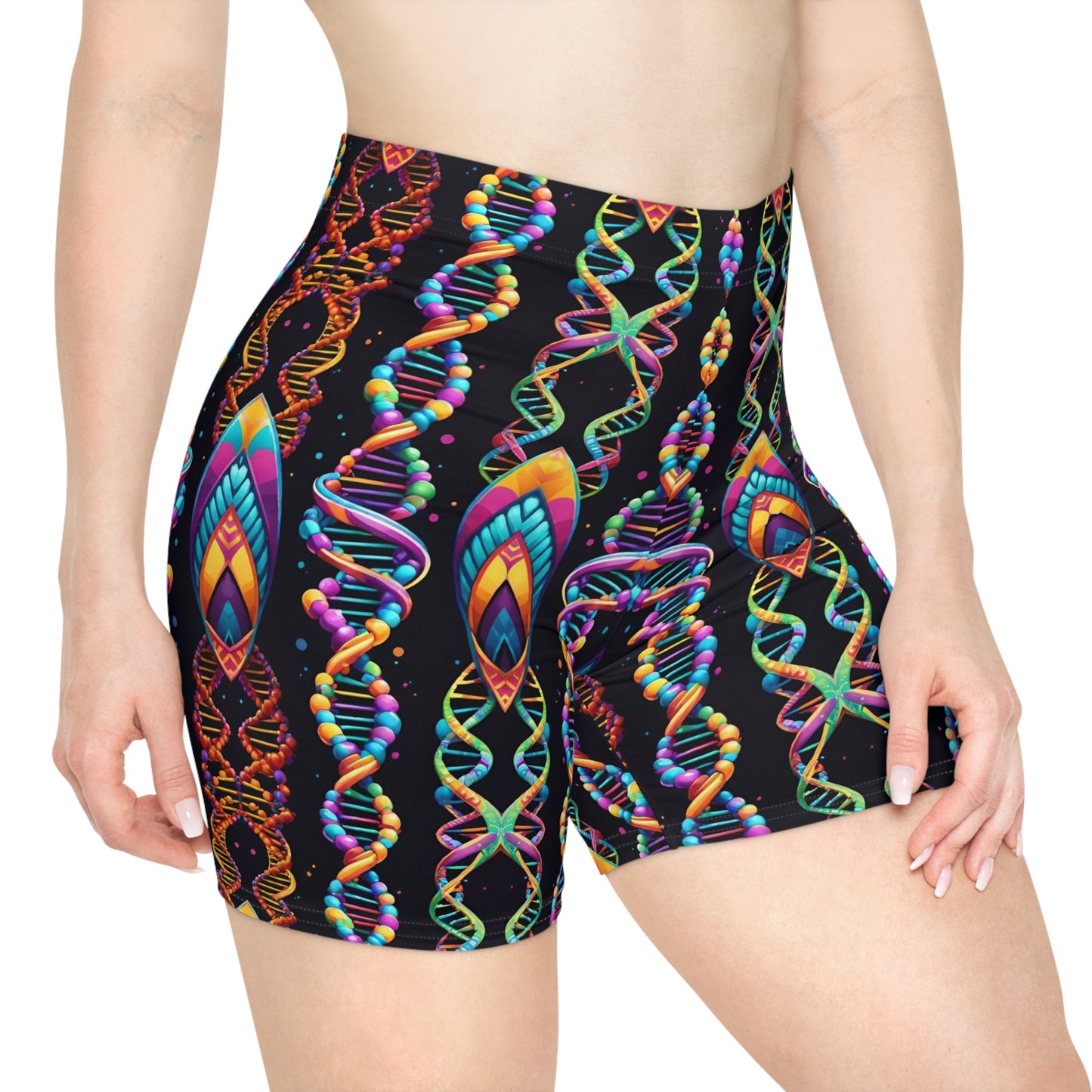 Trippy DNA Biker Shorts