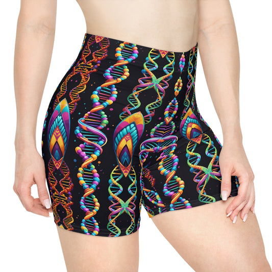 Trippy DNA Biker Shorts