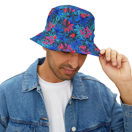 Blue Floral Bucket Hat