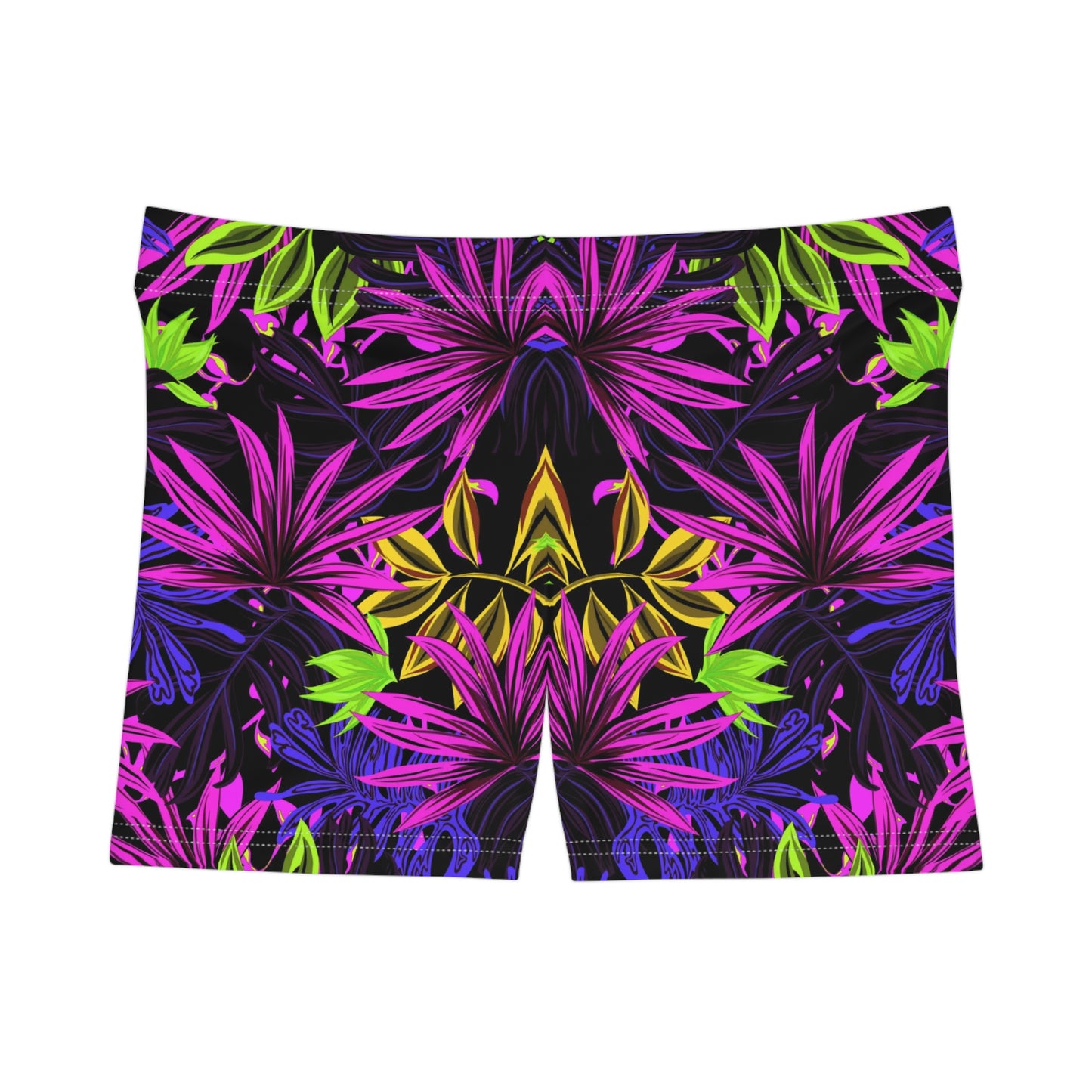 Purple Floral Shorts