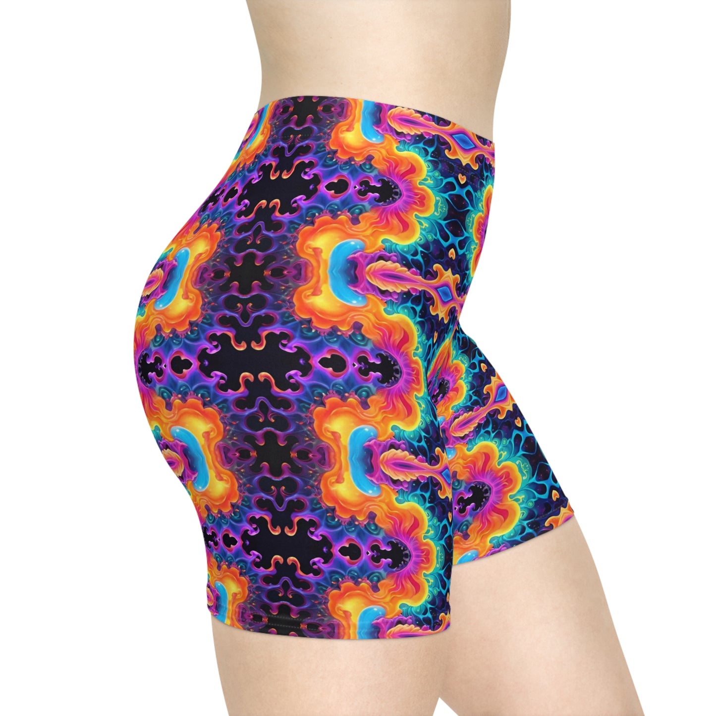 Psychedelic Water Biker Shorts