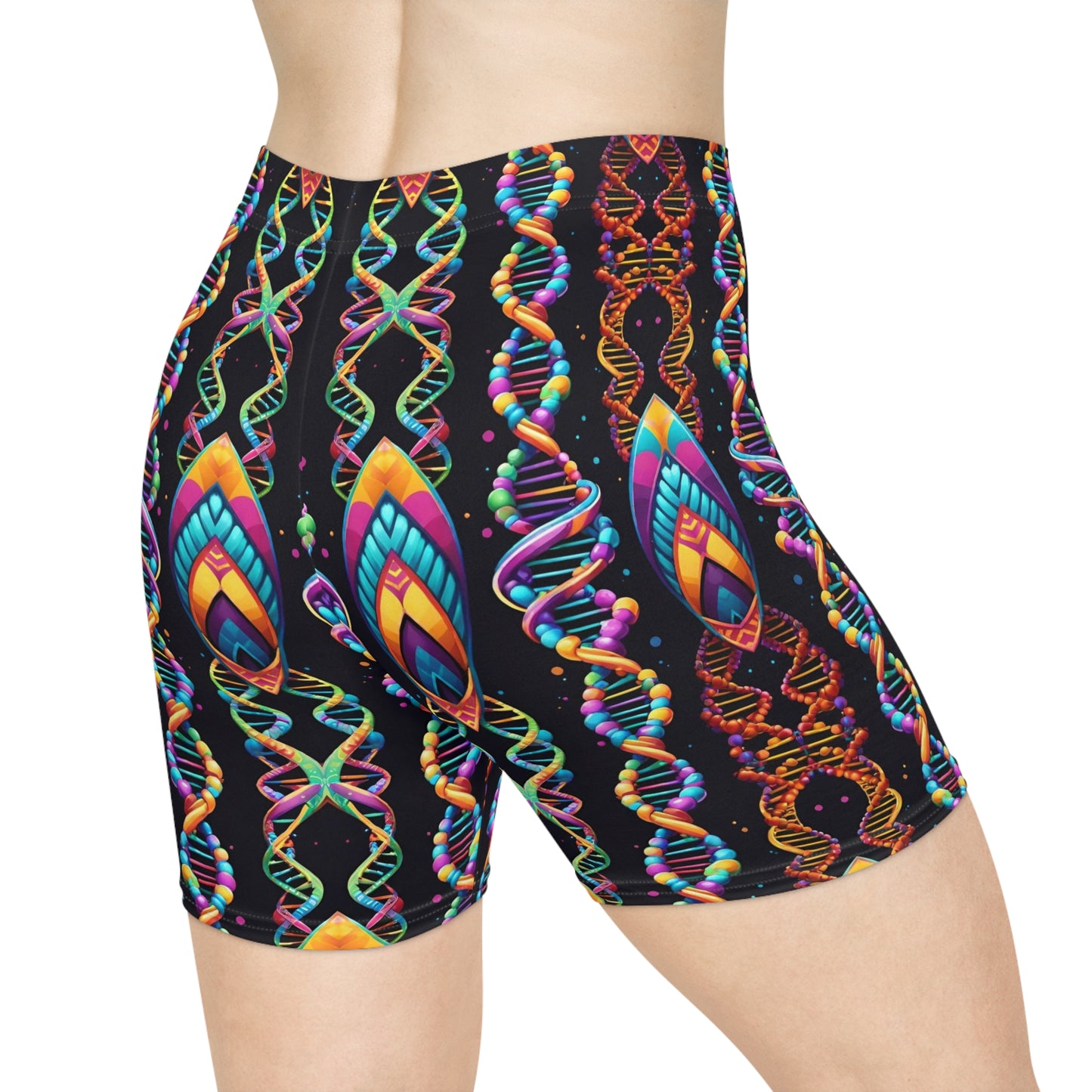 Trippy DNA Biker Shorts