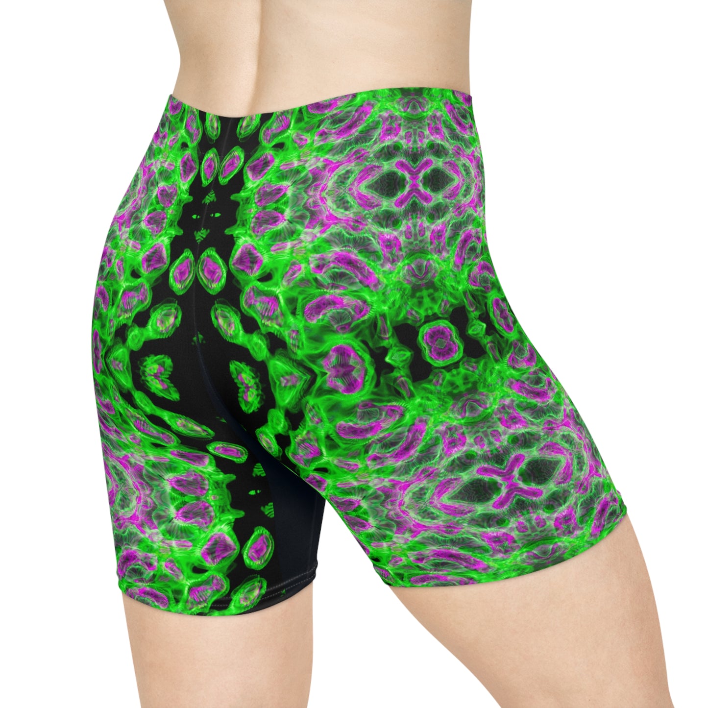 Trippy Fractal Biker Shorts
