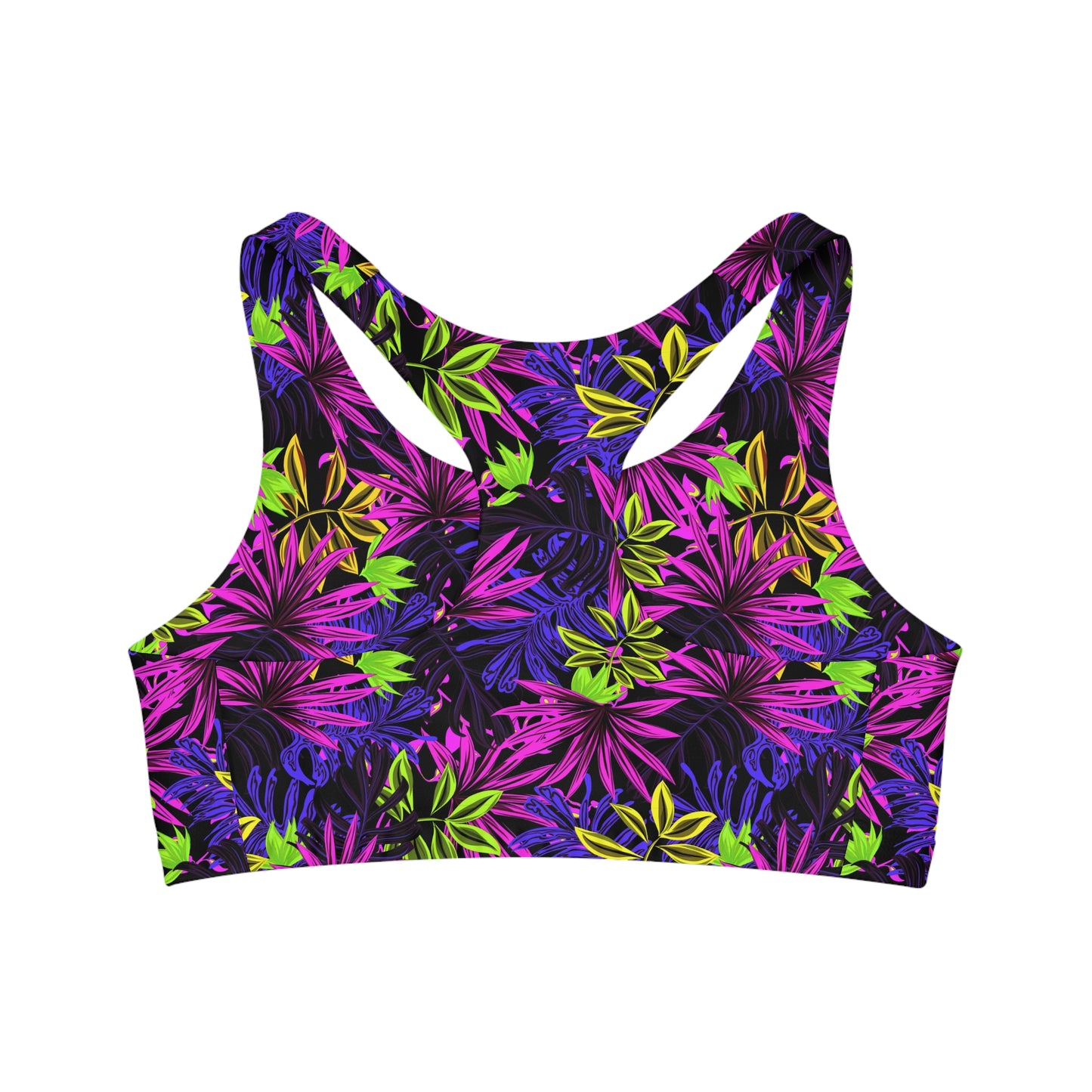 Floral Purple Sports Bra