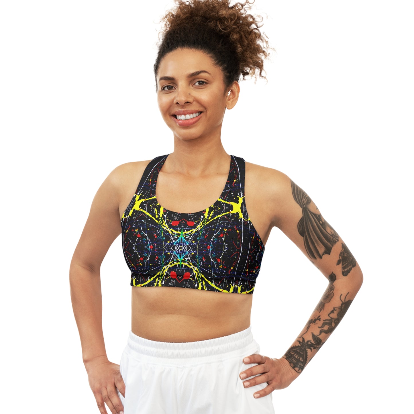 Paint Splatter Sports Bra