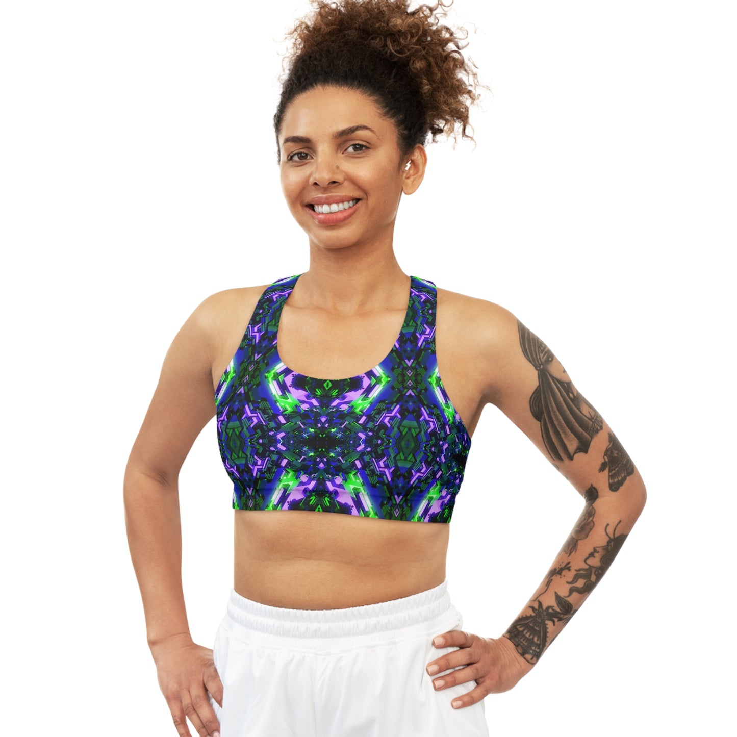 Trippy Tron Sports Bra