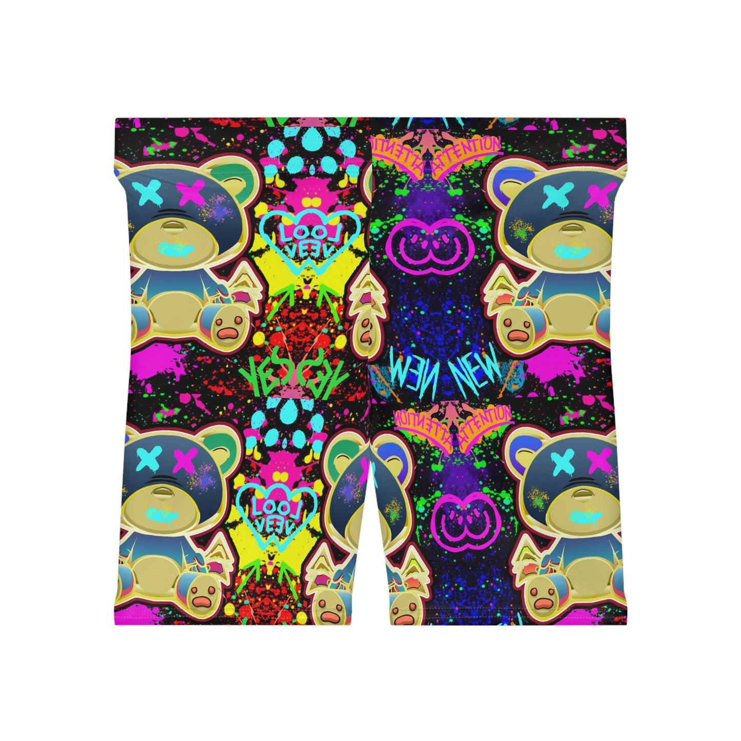 Graffiti Bear Biker Shorts