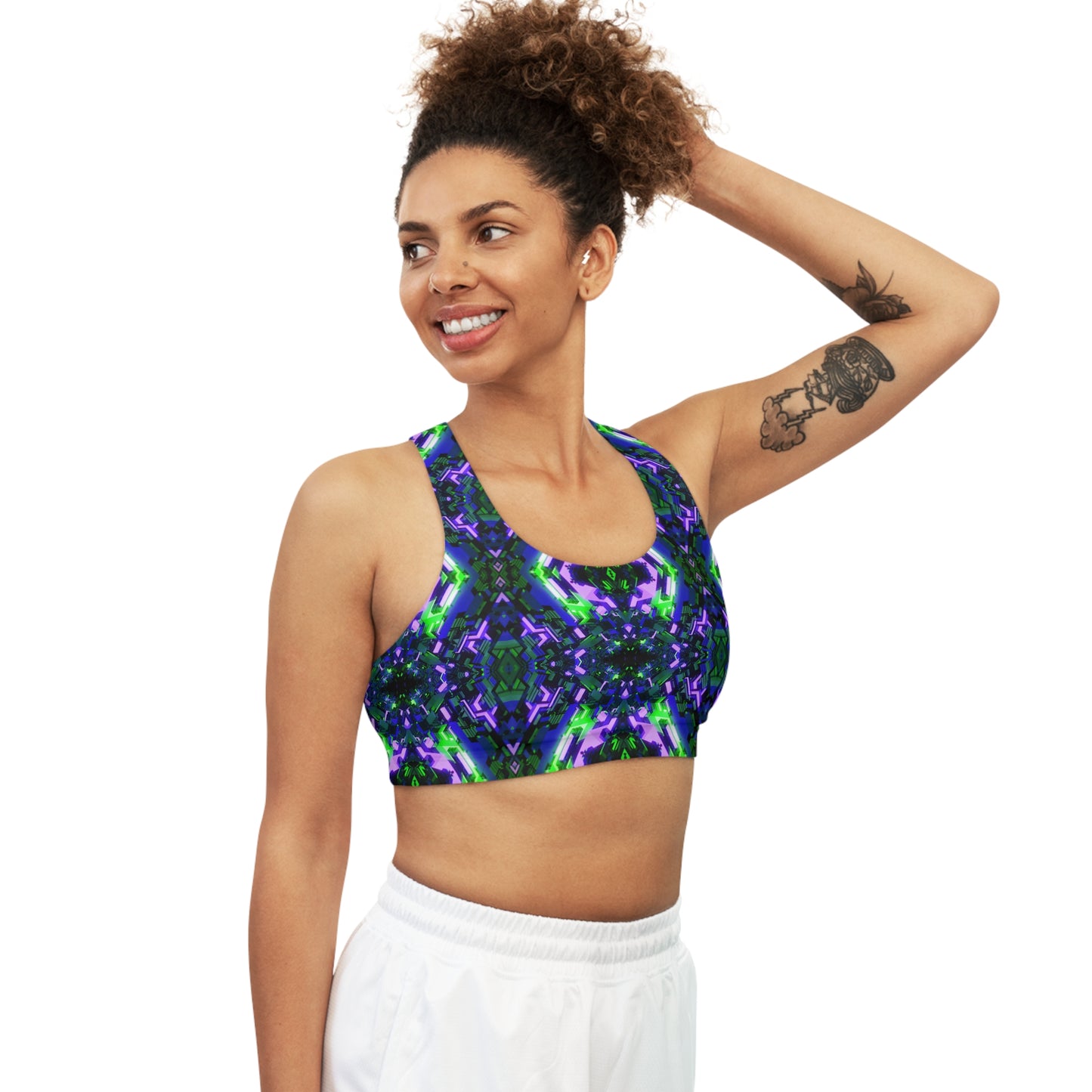 Trippy Tron Sports Bra