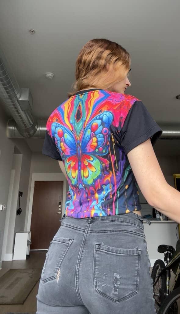 Splatterfly V5 Crop Top