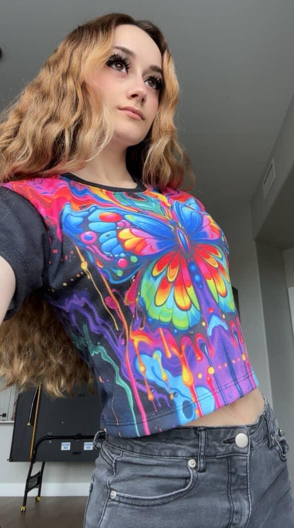 Splatterfly V5 Crop Top