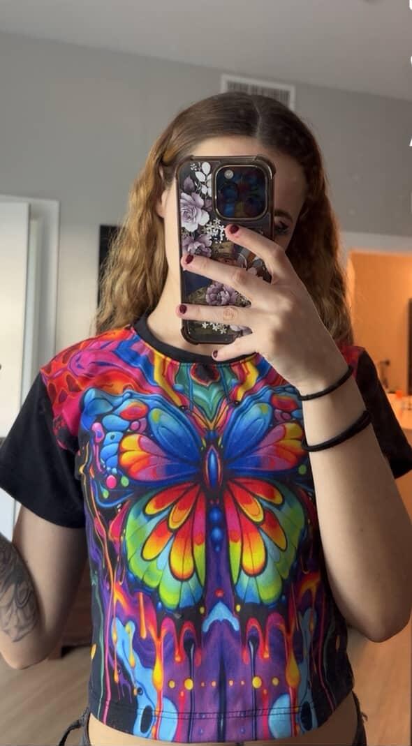 Splatterfly V5 Crop Top