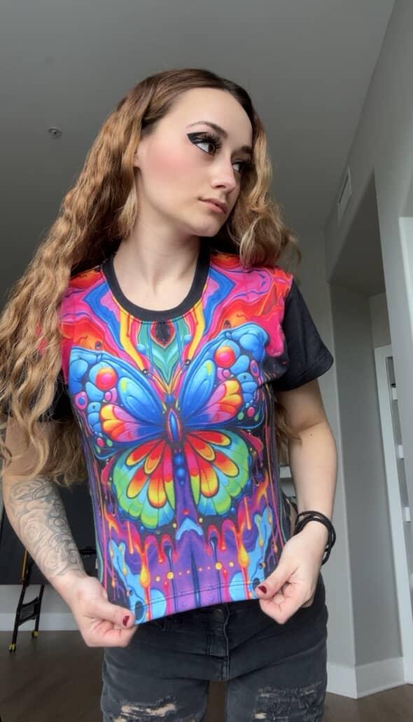 Splatterfly V5 Crop Top