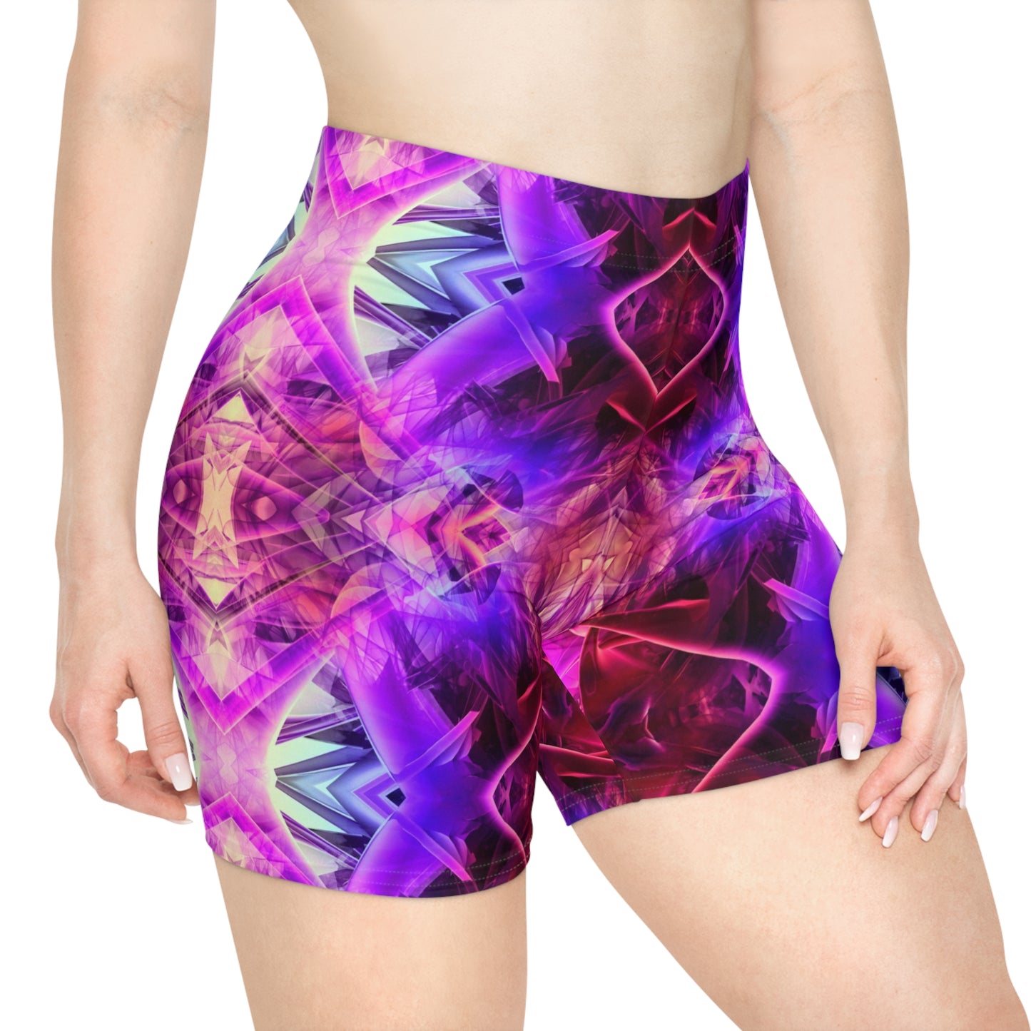 Purple Crystal Biker Shorts