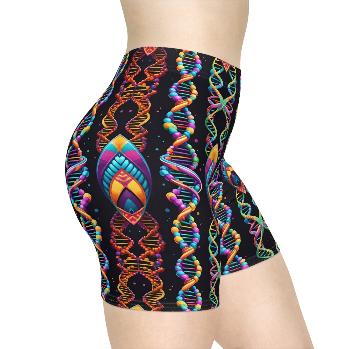 Trippy DNA Biker Shorts