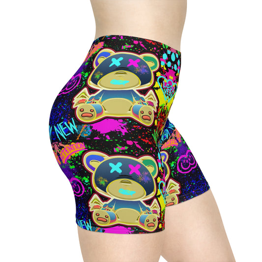 Graffiti Bear Biker Shorts