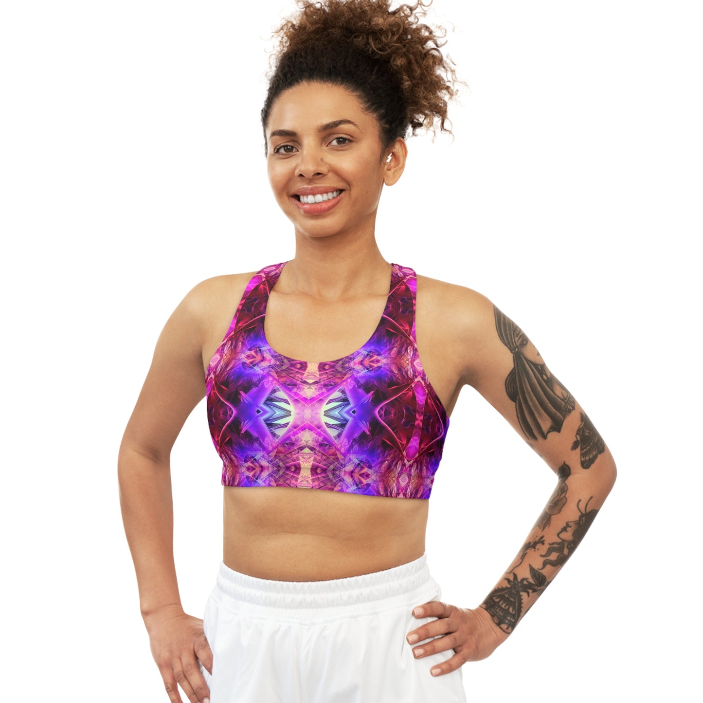 Purple Crystal Sports Bra