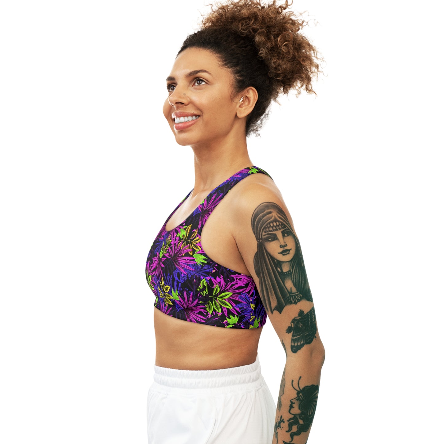 Floral Purple Sports Bra