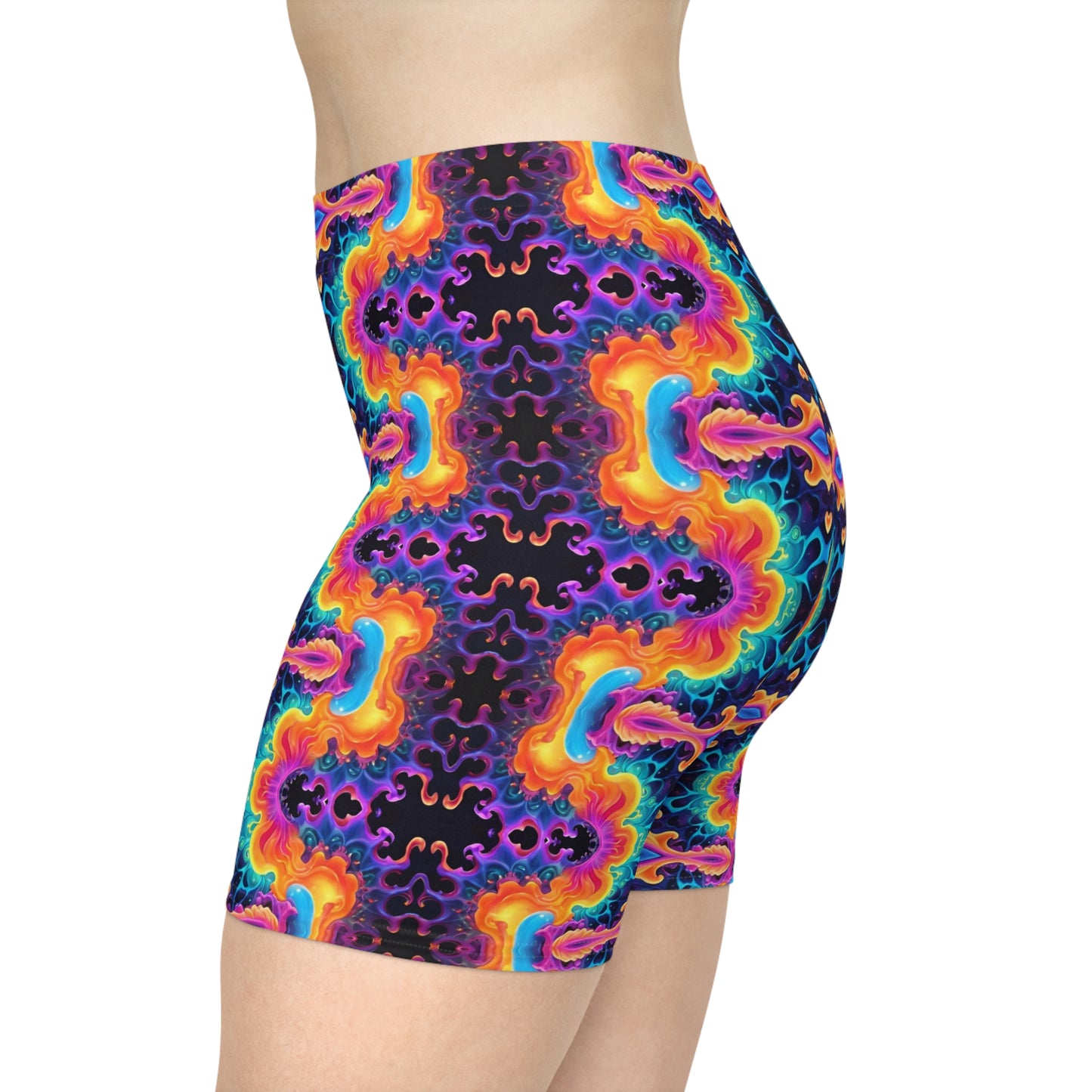 Psychedelic Water Biker Shorts