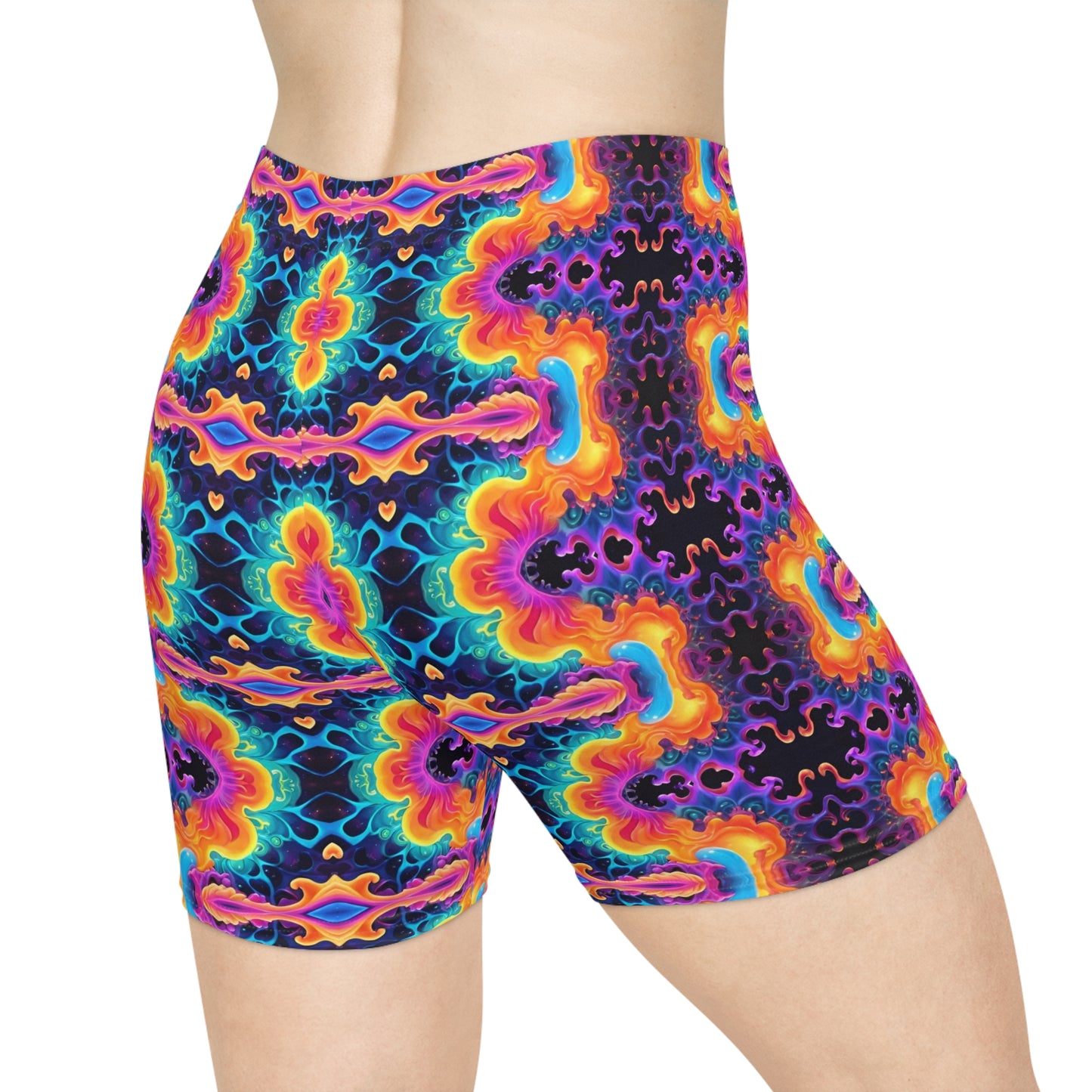 Psychedelic Water Biker Shorts