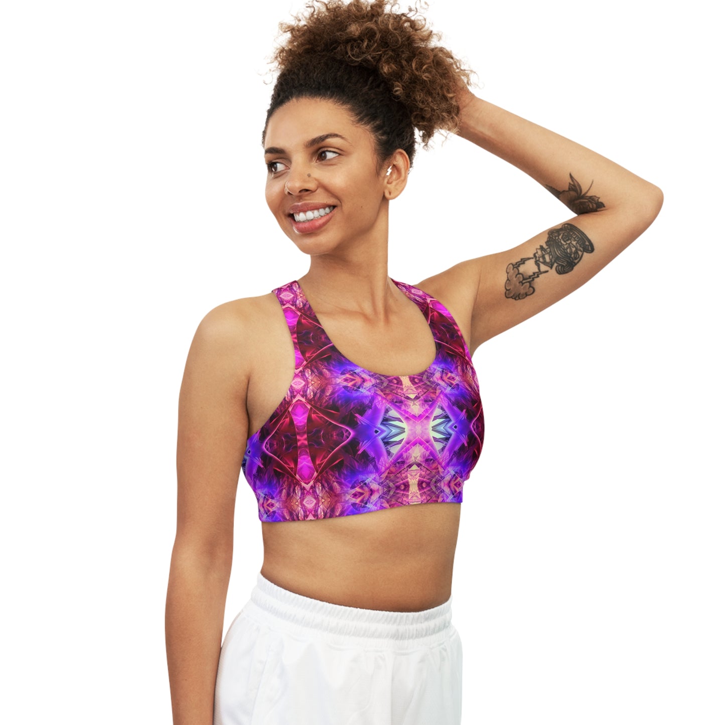 Purple Crystal Sports Bra