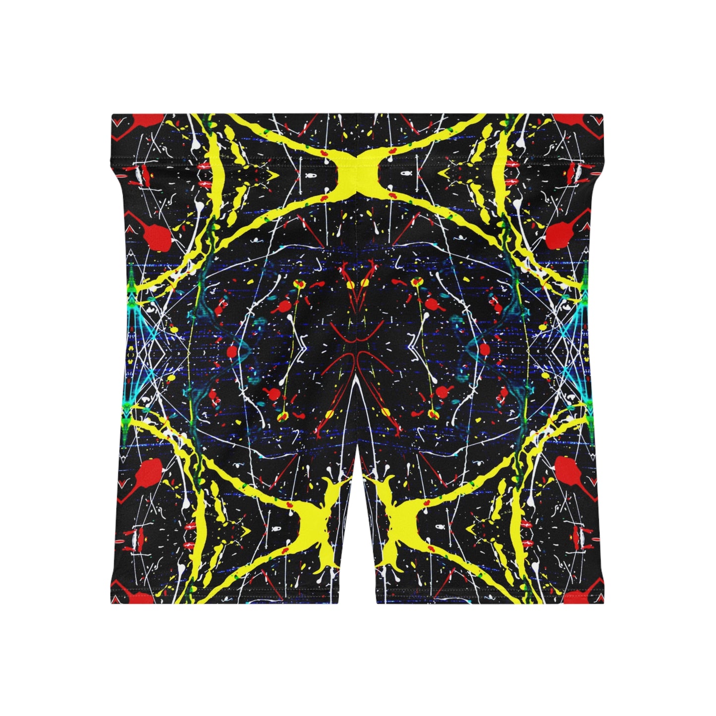 Paint Splatter Biker Shorts