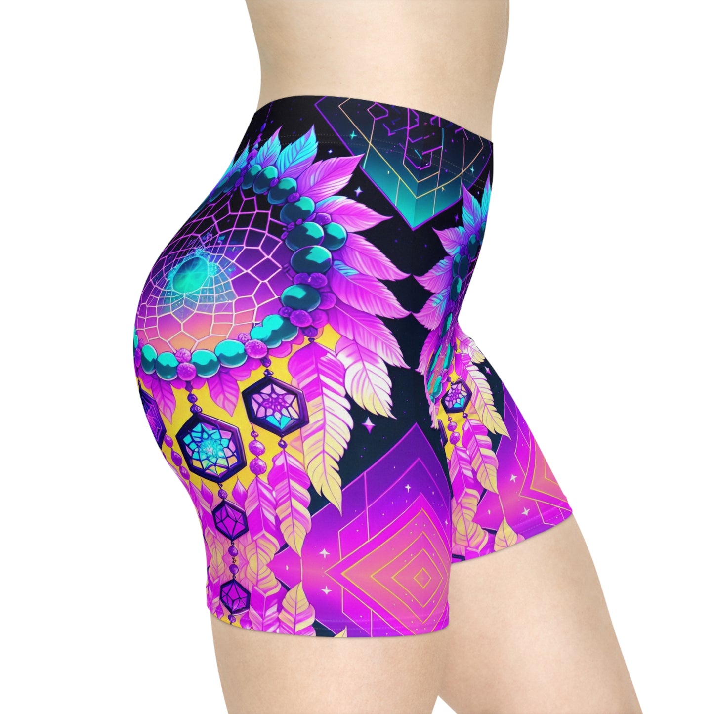 Feather Dreamcatcher Biker Shorts