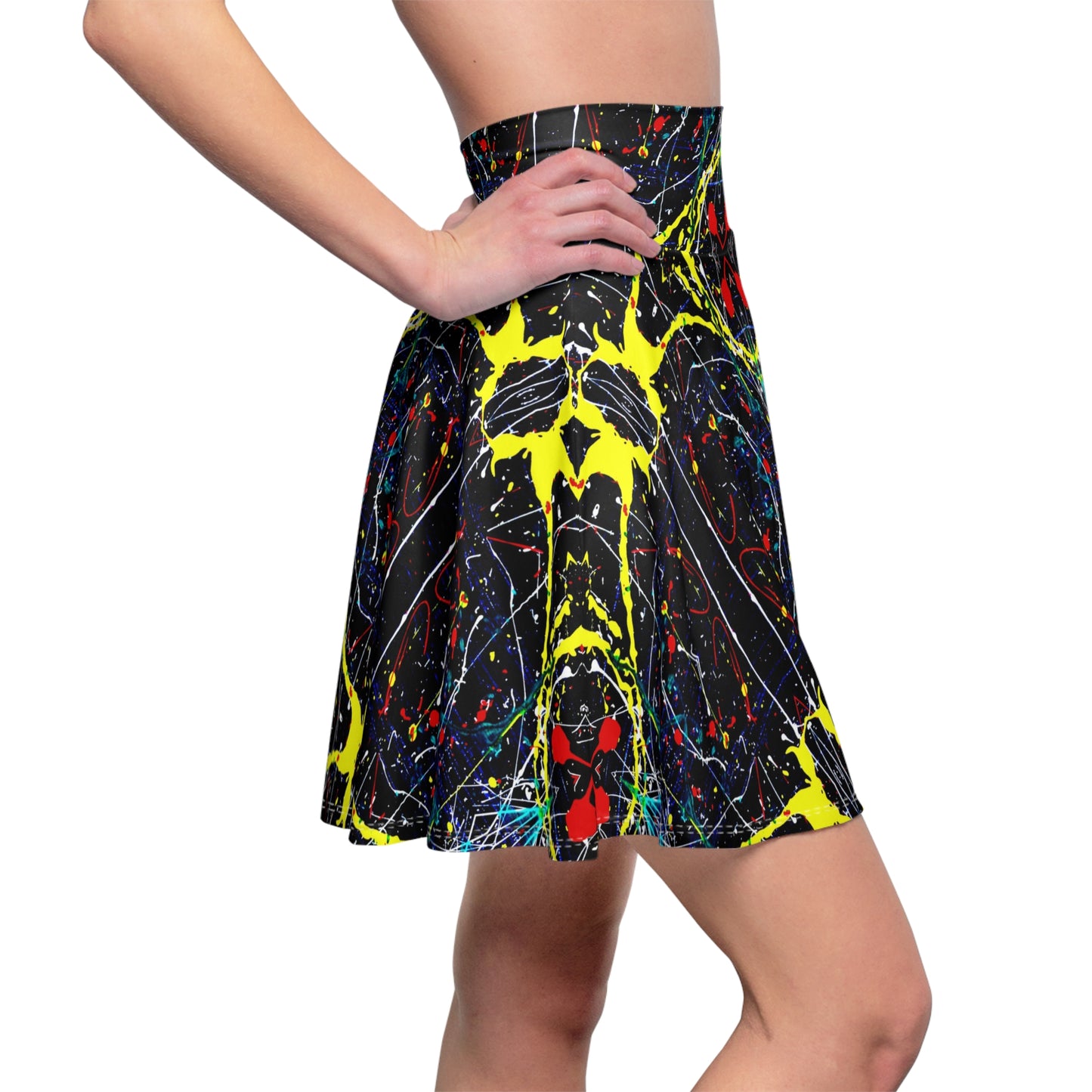 Paint Splatter Skater Skirt