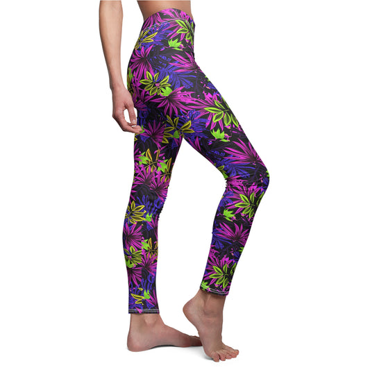 Purple Floral Leggings