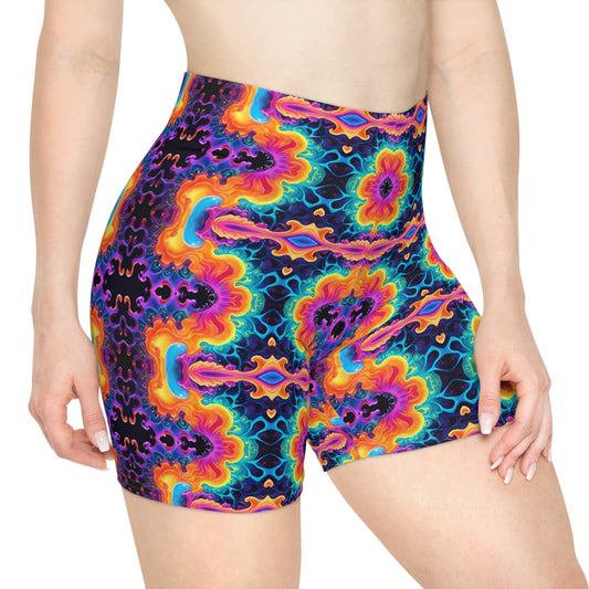 Psychedelic Water Biker Shorts