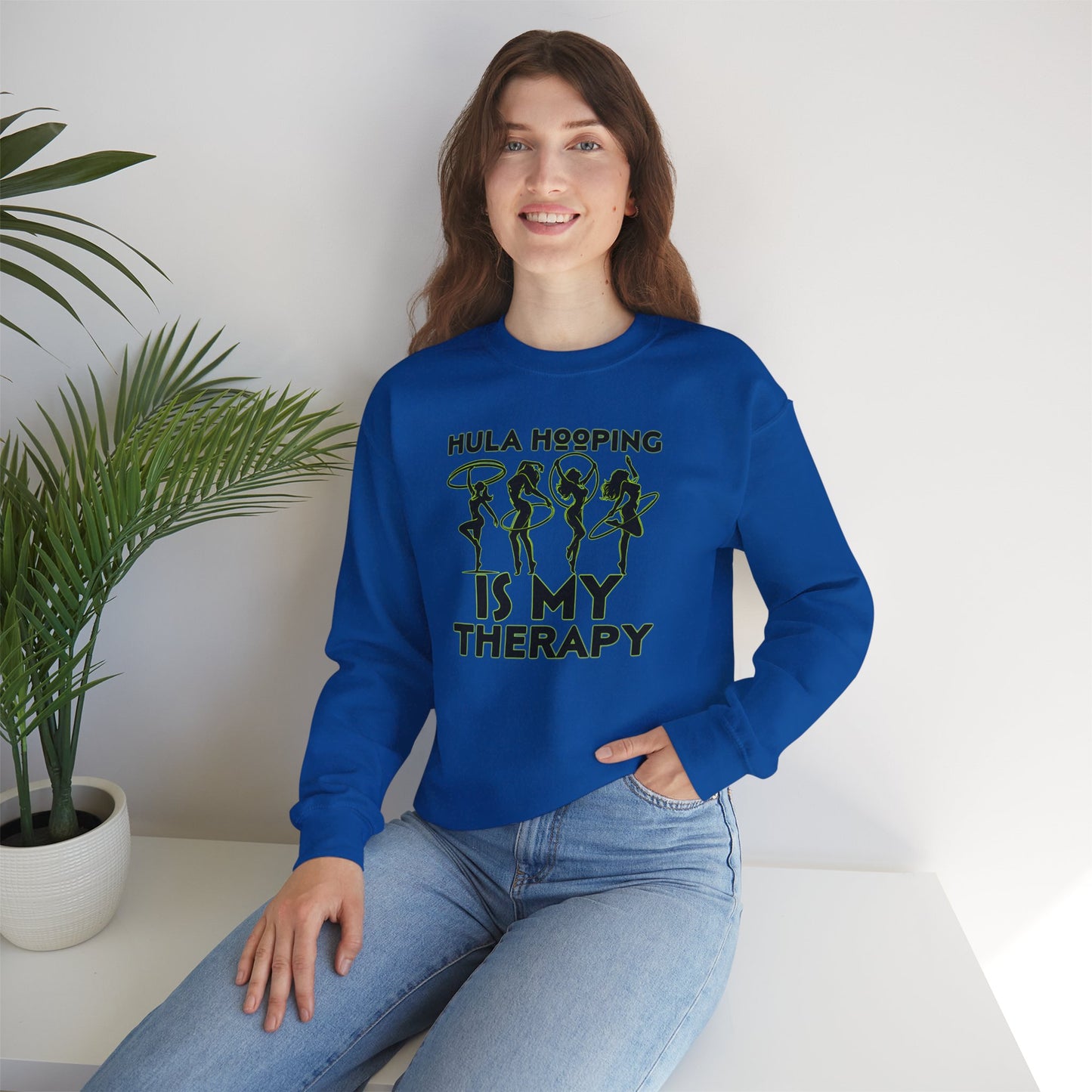 Hula Hooping Is My Therapy Crew Neck Sweatshirt