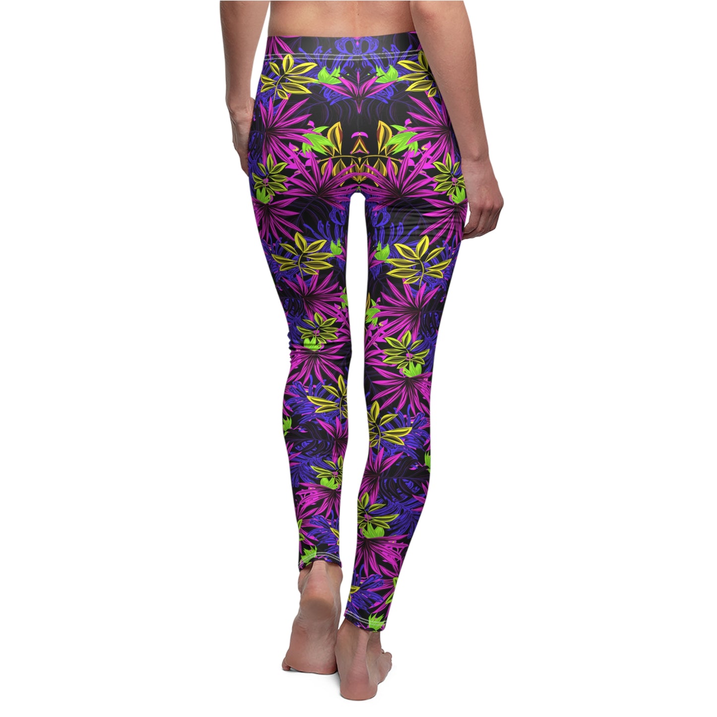 Purple Floral Leggings