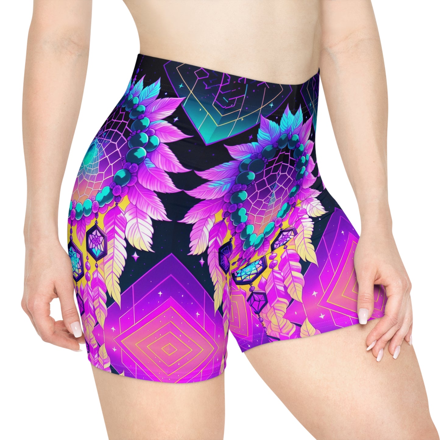 Feather Dreamcatcher Biker Shorts