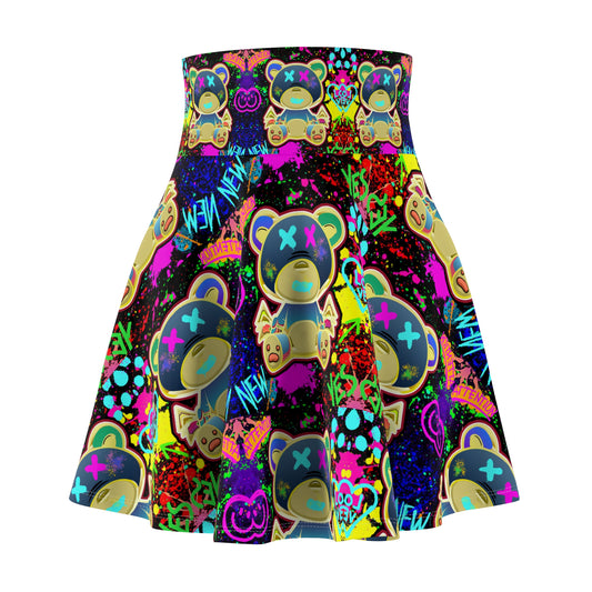 Graffiti Bear Skater Skirt