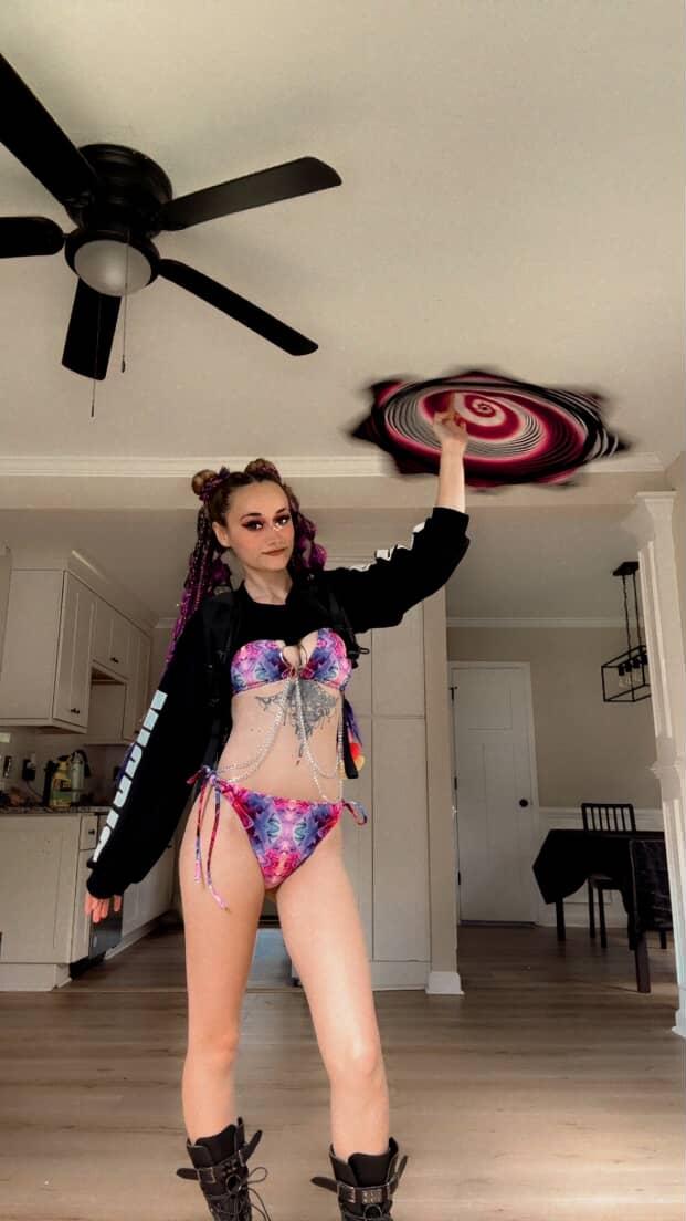 Purple Crystal Bikini Set