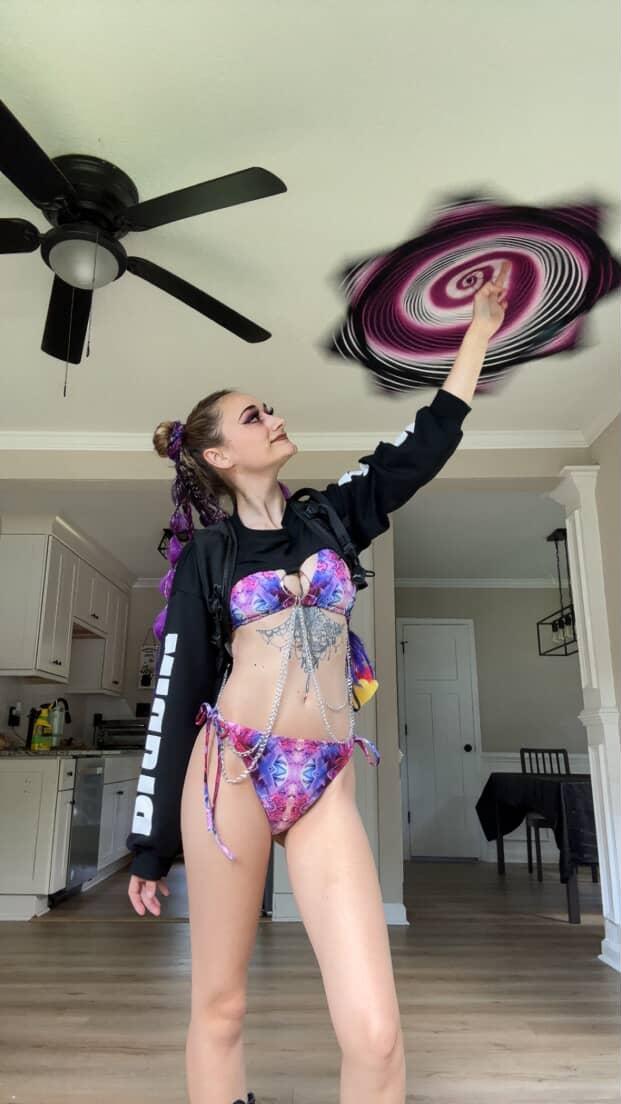 Purple Crystal Bikini Set