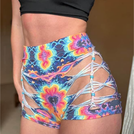 Psychedelic Water Shorts Braided